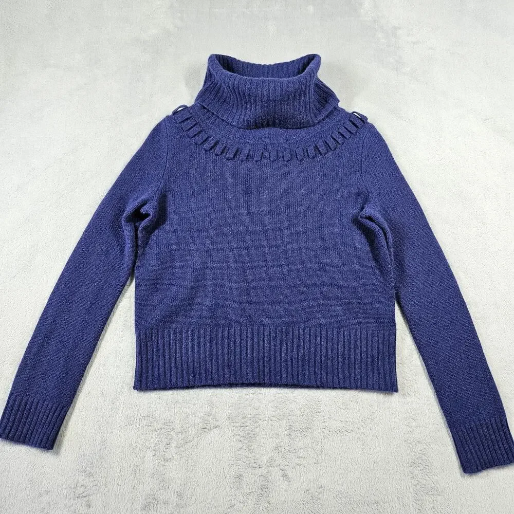 Antonio Melani Cashmere Turtleneck Sweater Womens XS Deep Navy Jumper Amelia